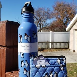 Vera Bradley Penguins Water Bottle & Coin Purse